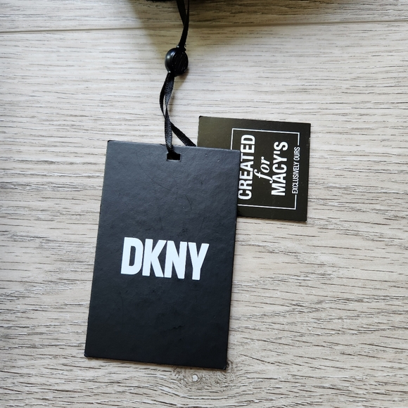 DKNY Black Wool Coat Womens Xl Long Zipper Pockets Button - Picture 10 of 14